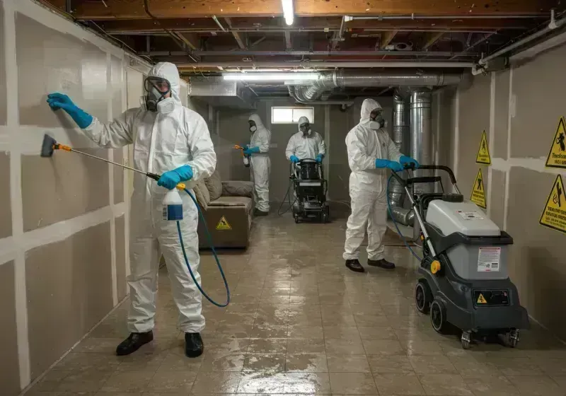 Basement Moisture Removal and Structural Drying process in Otsego County, MI